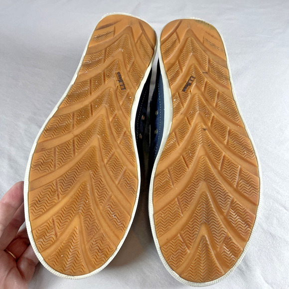 LL Bean Mens 9 WIDE 274407 Blue Denim Canvas Boat Deck Loafer Casual Shoes - Picture 8 of 10